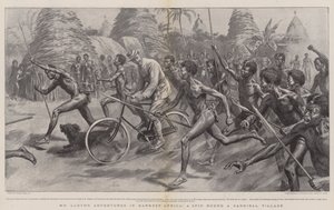 Las aventuras del Sr. Lloyd en la África más oscura, una vuelta por un pueblo caníbal